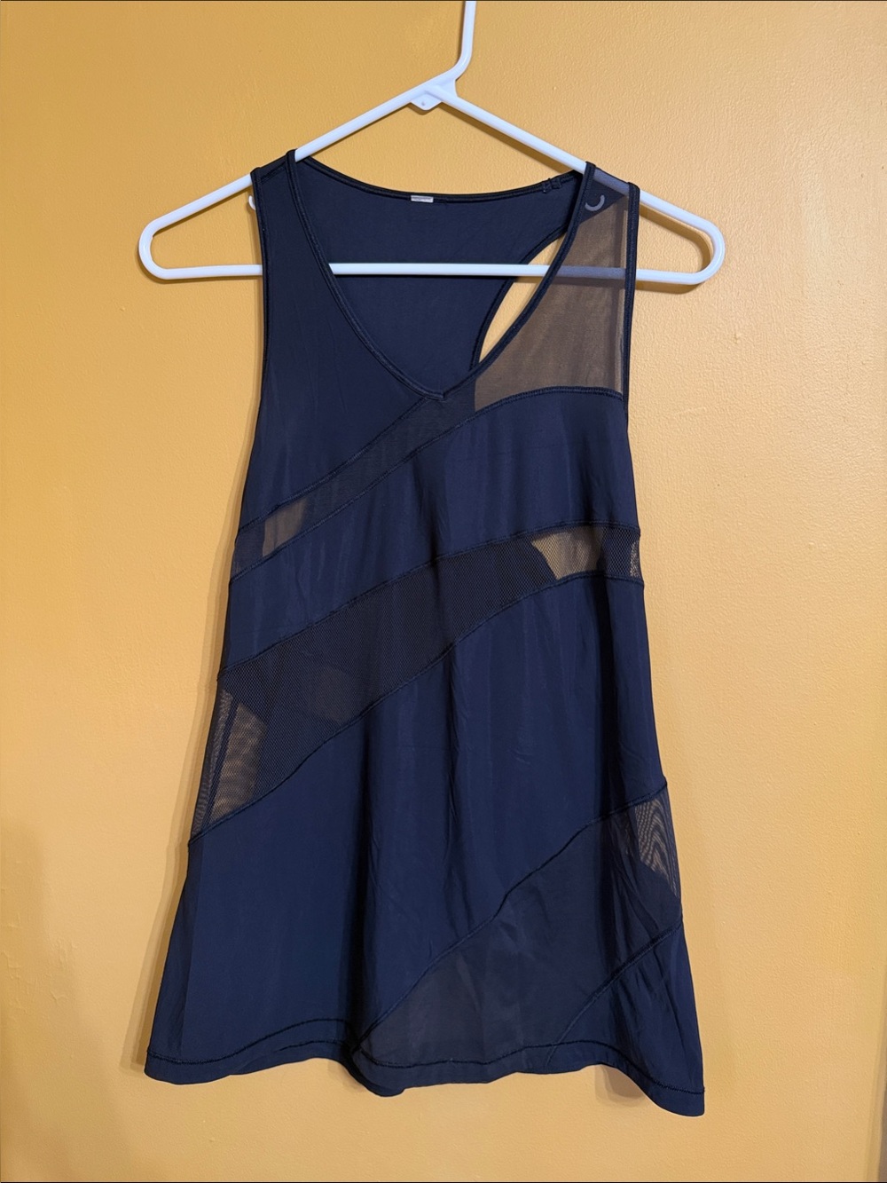 Black Lululemon Top with Mesh Panels Size 10-12